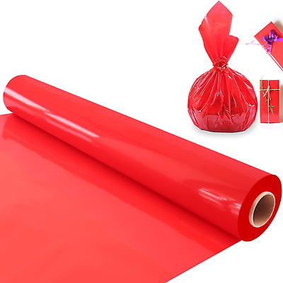 #ad #ad 100 Ftx34 in Extra Wide Red Cellophane Wrap Translucent Festive Red Cellophane $27.49