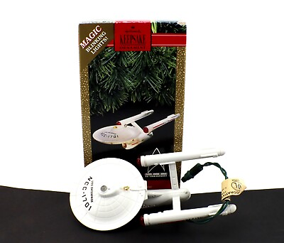 #ad Hallmark Keepsake Ornament Star Trek STARSHIP ENTERPRISE 25 Anniversary 1991 $54.80