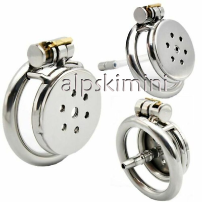 #ad New Stainless Steel Male Chastity Device Rings Cage with Lock Men Chastity Belt $23.83