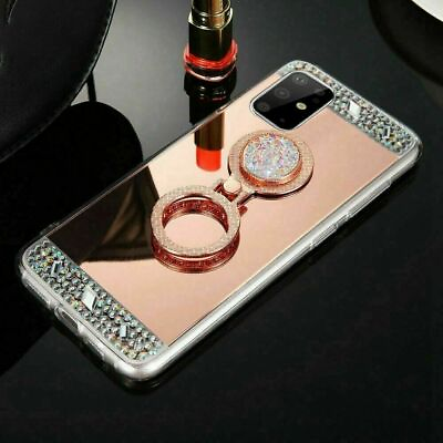 #ad Shockproof Mirror Glitter Ring Case Cover For Samsung Galaxy S24 S22 S23 A73 A15 $7.58