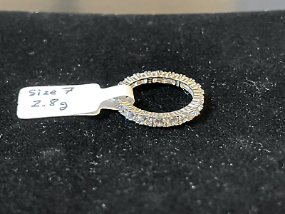 #ad Ring Wedding Band Round Diamond King Crown size 7 $40.00