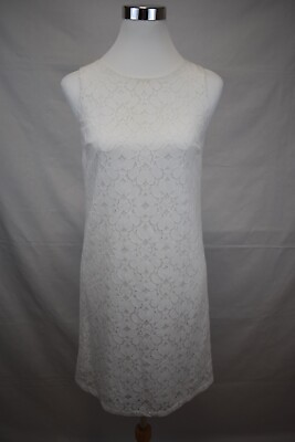 #ad Cuddy Studios Women’s White Floral Lace Shift Dress Size XS NWT $24.99
