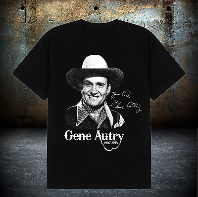 #ad Gene Autry 1907 1998 Thank For The Memories Unisex Black All Size Shirt HNG173 $21.84
