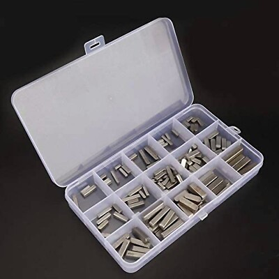 #ad 140PCS Professional Parallel Drive Shaft Key Round Ended Feather Key With Case $11.99