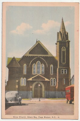 #ad c1940s Cape Breton Nova Scotia Fort Knox Church Glace Bay VTG Canada Postcard $19.00