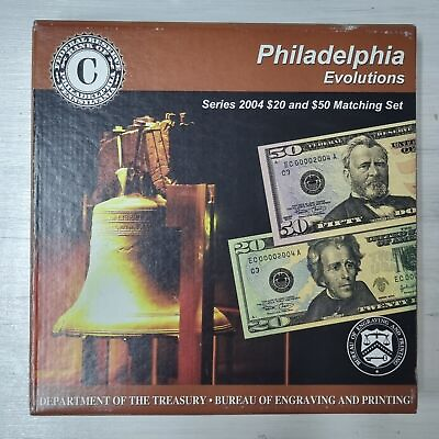 #ad Philadelphia Evolutions Series 2004 $20 amp; $50 Matching Set Cool SN 1904 #48455 $249.99