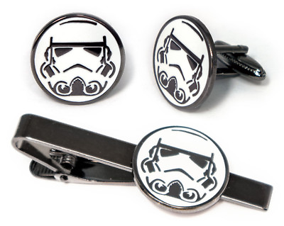 Star Wars Tie Clip Stormtrooper Cufflinks Groomsmen Wedding Groomsman Jewelry $9.95