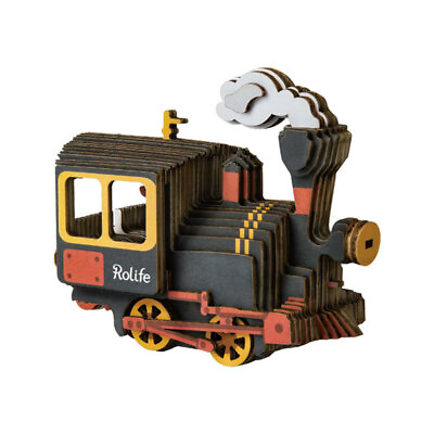 #ad Diy wooden train traffic model 3D puzzle toys assembly game For kids adult gifts $22.04