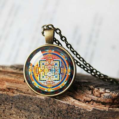 #ad Old Tibetan Buddhist Mandala Pendant Spiritual necklace Buddhist Necklace Gift $12.79