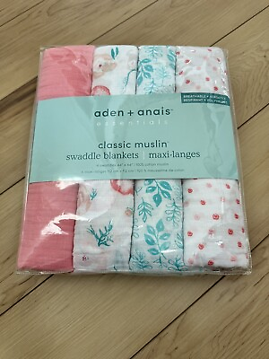 #ad NEW Aden Anais Classic Muslin 4PCK Swaddles $37.00