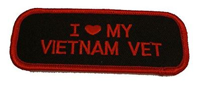 #ad I LOVE HEART MY VIETNAM VET PATCH SPOUSE FAMILY FRIEND SUPPORT TROOPS $8.98