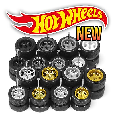 #ad 1 64 Scale 5 SPOKE DRAG SKINNY v2 Real Rider Wheels Rims Tires Set 4 Hot Wheel $3.99