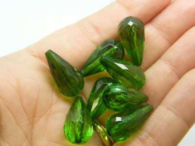 #ad 30 Grass green teardrop beads acrylic BB450 $4.25
