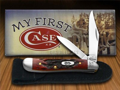 #ad Case xx Knives Peanut Old Red Bone My First Case Pocket Knife Stainless 03693 $76.99