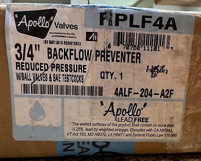 #ad #ad Apollo Valves 3 4quot; Backflow Preventer Reduced Pressure with Ball Valves and SAE $375.00