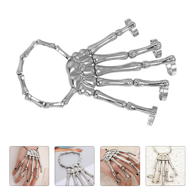 #ad 1pc skeleton bracelet ring Halloween Bracelet. Punk Hand Bracelet Skeleton $8.55