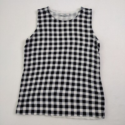 #ad Croft amp; Barrow Top Women#x27;s Small Plaid Soft sleeveless vest $12.60