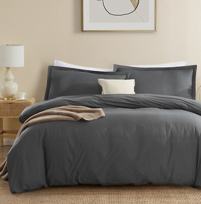 #ad 3 Pc Duvet Cover Set by Nymbus 1800 Series Ultra Soft Luxurious Comforter Cover $32.99