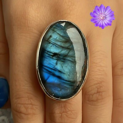 #ad Labradorite Gemstone 925 Silver Ring Handmade Jewelry Ring All Size $7.31