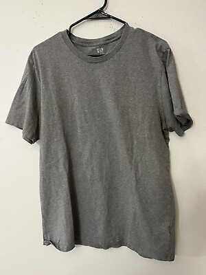 #ad Gap Classic Tee Crew Neck Short Sleeve Plain T Shirt EUc Adult Large Gray $8.50