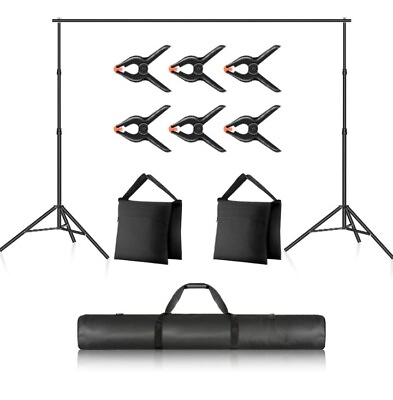 #ad Neewer Photo Studio Backdrop Support System 10ft 3m Wide 7ft 2.1m High Adjustab $20.10