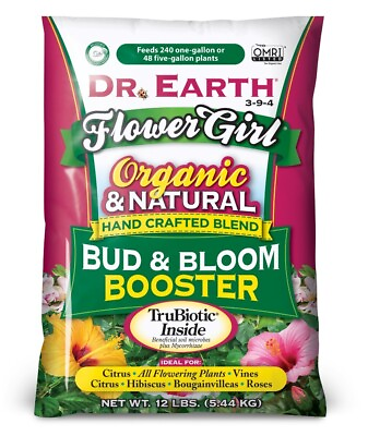 #ad DR EARTH Flower Girl Bud amp; Bloom Booster 3 9 4 Fertilizer 12LB New FreeShip $22.99