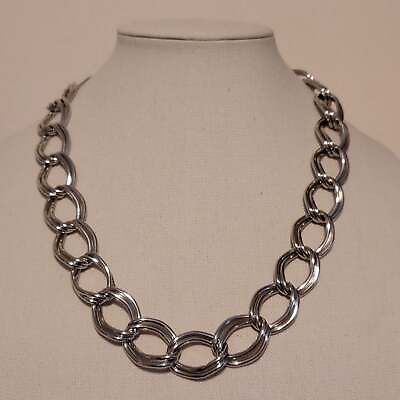 #ad Vintage Silver Tone Chain Necklace $75.00