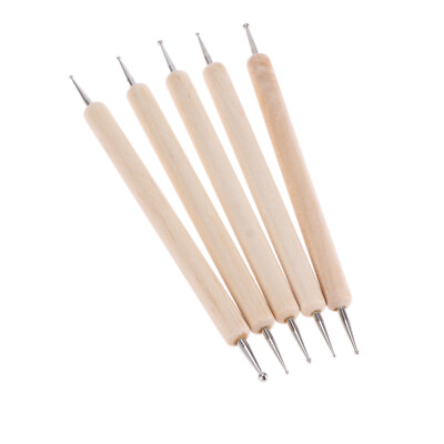 #ad 5PCS Dotting Pen Leather Making Tools Leatherworking Supplies Clay Working Tools $7.70