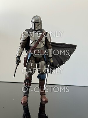 #ad Wired WEATHERED Cape Black Series 6in Mandalorian Glavis Ringwold CAPE ONLY $25.00
