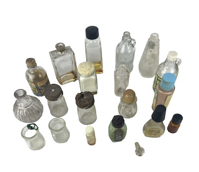 #ad #ad Vintage Perfume Powder Makeup amp; Misc Bottle amp; Stopper Lot 19 Pieces $125.00