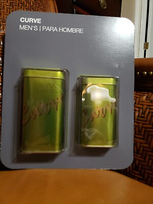NIB 2 of CURVE for Men Eau De Cologne Spray New in Tin Can 4.2 oz 2.5 oz   $50.00