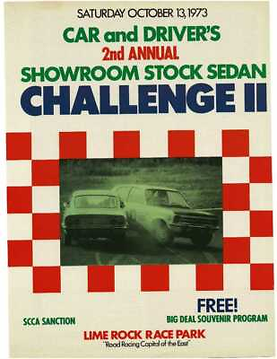#ad 1973 Car amp; Driver 2nd Annual CHALLENGE II at Lime Rock Race Park Vintage Ad $8.95