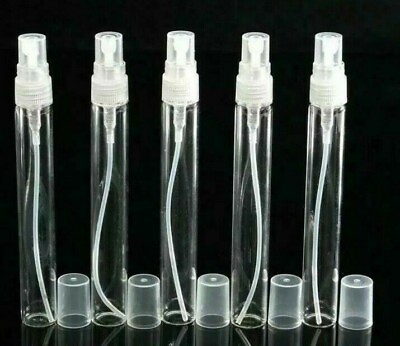 #ad 100 10ML Travel Size Glass Clear Refillable Perfume Atomizer Spray Empty Bottles $25.99
