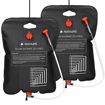 #ad Solar Shower Bag 5 Gallons 2X Solar Heating Camping Shower Bag with Shower $14.42