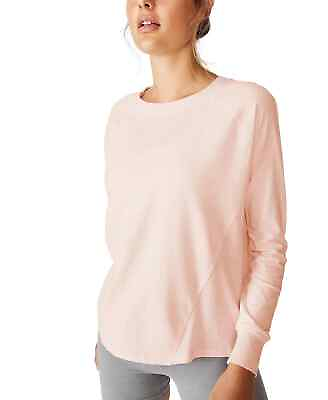 #ad COTTON ON BODY Women#x27;s Sz L Active Rib Long Sleeve Scoop Neck T Shirt Top Pink $9.99
