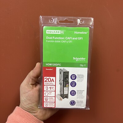 #ad 🔥Square D HOM120DFC 20 Amp 1 Pole Dual Function Circuit Breaker “NEW SEALED” $33.99