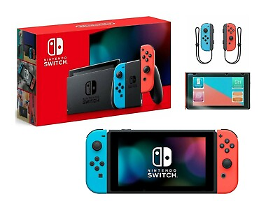#ad NEW Nintendo Switch Neon 32GB Console Screen Protector 🛡️ 2 DAY Shipping ✈️ $263.44