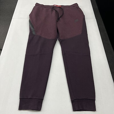 #ad Nike Tech Fleece Slim Fit Port Wine Mens Sportswear Jogger Maroon Mens Size L $60.00
