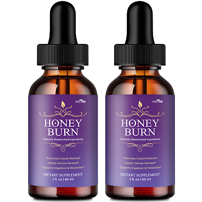 #ad 2 Pack Honey Burn Liquid Drops Advanced Formula Weight Management Supplement $49.95