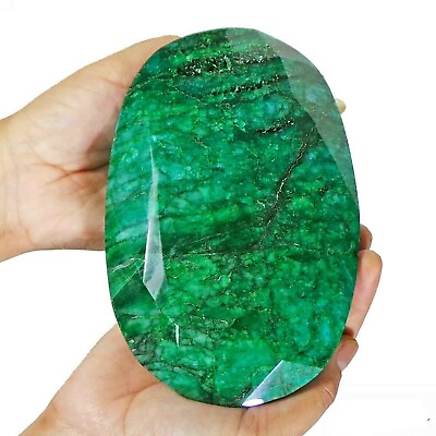 #ad 7990 Ct Certified Earth mined Natural Green Emerald Oval Shape Huge Gemstone AKG $196.55