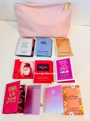 #ad 10 Perfume Sampler Designer Fragrance Samples Spray Vial for Women Cosmetic Bag $24.99