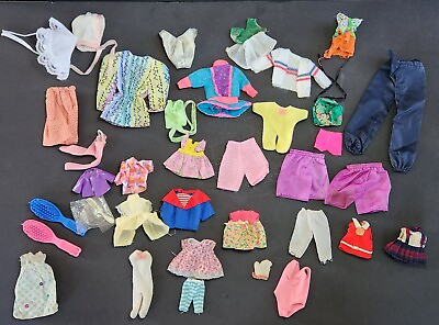 #ad 36 Pc. Mixed Doll Clothing Lot Fashion Unbranded 70s 80s 90s Backpack Swimsuit $14.99