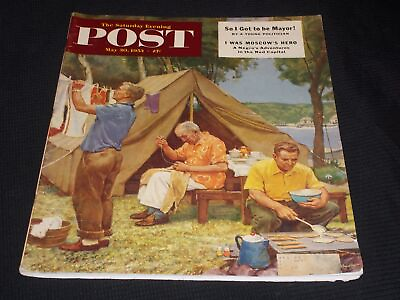 #ad 1953 MAY 30 SATURDAY EVENING POST MAGAZINE ILLUSTRATED COVER O 13280 $49.99