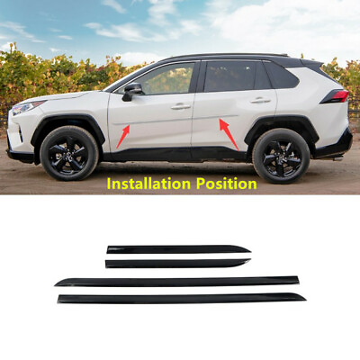 #ad 2019 2024 for Toyota RAV4 Door Body Molding Bump Protector Edge Stripe 4pcs $78.00