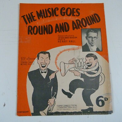 #ad song sheet THE MUSIC GOES ROUND AND ROUND Henry Hall Edward Faley 1935 GBP 7.00