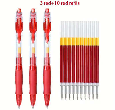 #ad 3 pc Pen Set 10 Refills Black Blue or Red $5.99
