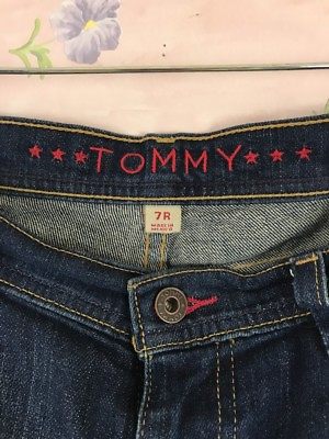 Tommy Women#x27;s Jeans 7R Boot Cut Flare Distressed $11.95
