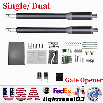 #ad Automatic Heavy Duty Electric Arm Single Dual Swing Gate Opener With Remote $185.53