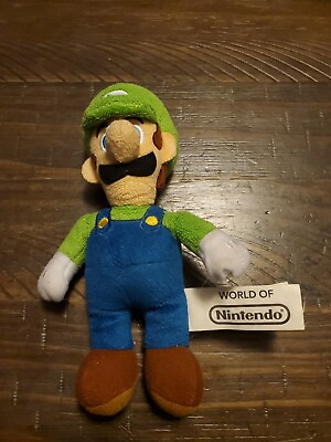 #ad Super Mario Brothers World of Nintendo Luigi 8” 2019 Plush Doll Stuffed Licensed $4.00