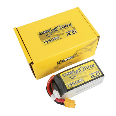 #ad Tattu R Line Version 4.0 1550mAh 14.8V 130C 4S Lipo Battery Pack With XT60 Plug $39.95